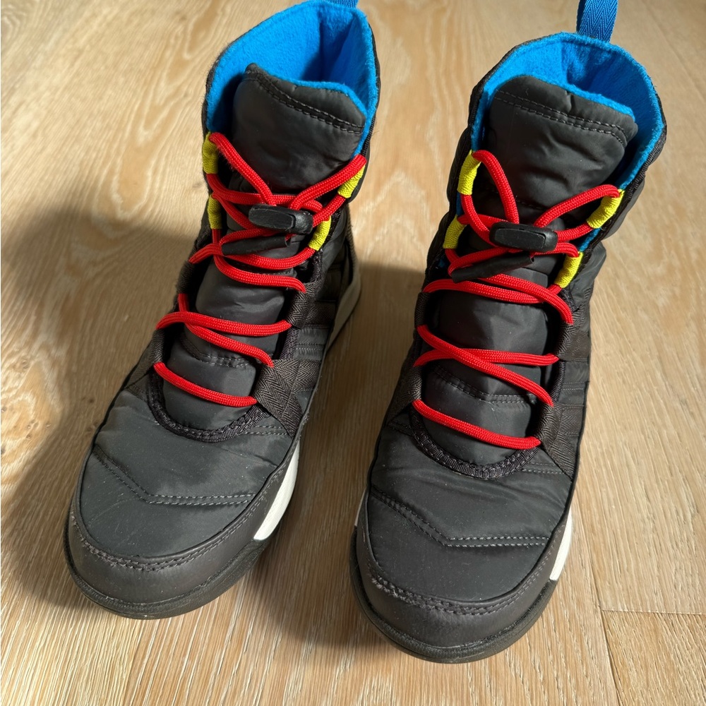 Sorel Kids Boots Black with Red and Yellow Accents